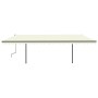 Manual retractable awning with cream LED light 6x3.5 m by , Awnings - Ref: Foro24-3070282, Price: 741,77 €, Discount: %