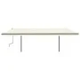 Manual retractable awning with cream LED light 6x3.5 m by , Awnings - Ref: Foro24-3070282, Price: 716,40 €, Discount: %