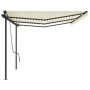 Manual retractable awning with cream LED light 6x3.5 m by , Awnings - Ref: Foro24-3070282, Price: 741,77 €, Discount: %