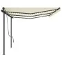 Manual retractable awning with cream LED light 6x3.5 m by , Awnings - Ref: Foro24-3070282, Price: 716,40 €, Discount: %