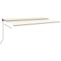 Manual retractable awning with cream LED light 6x3.5 m by , Awnings - Ref: Foro24-3070282, Price: 741,77 €, Discount: %