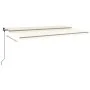 Manuell einziehbare Markise mit cremefarbenem LED-Licht 6x3,5 m von , Markisen - Ref: Foro24-3070282, Preis: 716,40 €, Rabatt: %