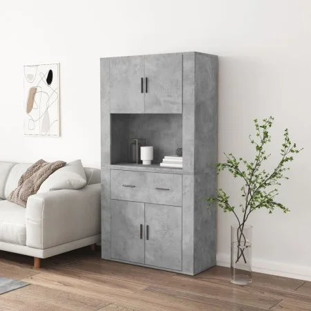 Concrete gray plywood tall sideboard by , Sideboards - Ref: Foro24-3185371, Price: 166,75 €, Discount: %