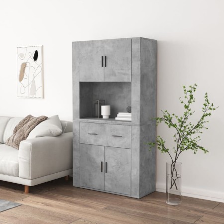 Hohes Sideboard aus betongrauem Sperrholz von , Sideboards - Ref: Foro24-3185371, Preis: 169,58 €, Rabatt: %