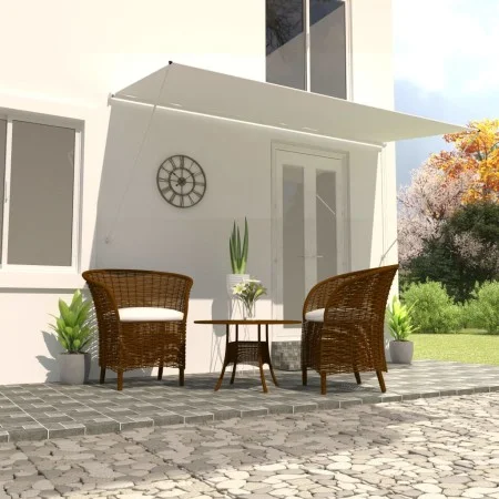 Retractable awning 400x150 cm cream by , Awnings - Ref: Foro24-143769, Price: 72,43 €, Discount: %