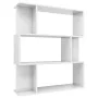 Glänzend weißes Regal/Raumteiler 80x24x96 cm von vidaXL, Bücherregale und Regale - Ref: Foro24-800087, Preis: 56,76 €, Rabatt: %