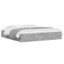 Concrete gray engineered wood bed with drawers 160x200 cm by , Beds and slatted bases - Ref: Foro24-3207262, Price: 159,62 €,...
