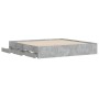 Betongraues Holzwerkstoffbett mit Schubladen 160x200 cm von , Betten und Lattenroste - Ref: Foro24-3207262, Preis: 161,60 €, ...