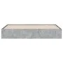 Concrete gray engineered wood bed with drawers 160x200 cm by , Beds and slatted bases - Ref: Foro24-3207262, Price: 159,62 €,...