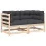 Corner sofas with cushions 2 pcs solid pine wood by , Modular outdoor sofas - Ref: Foro24-838069, Price: 152,65 €, Discount: %