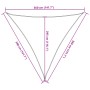 Toldo de vela negro HDPE 160 g/m² 3,6x3,6x3,6 m
