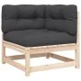 Corner sofas with cushions 2 pcs solid pine wood by , Modular outdoor sofas - Ref: Foro24-838069, Price: 152,65 €, Discount: %