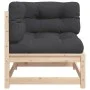 Corner sofas with cushions 2 pcs solid pine wood by , Modular outdoor sofas - Ref: Foro24-838069, Price: 152,65 €, Discount: %