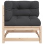 Ecksofas mit Kissen 2 Stück aus massivem Kiefernholz von , Modulare Sofas für den Außenbereich - Ref: Foro24-838069, Preis: 1...