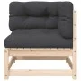 Corner sofas with cushions 2 pcs solid pine wood by , Modular outdoor sofas - Ref: Foro24-838069, Price: 152,65 €, Discount: %
