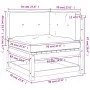 Corner sofas with cushions 2 pcs solid pine wood by , Modular outdoor sofas - Ref: Foro24-838069, Price: 152,65 €, Discount: %