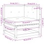 Ecksofas mit Kissen 2 Stück aus massivem Kiefernholz von , Modulare Sofas für den Außenbereich - Ref: Foro24-838069, Preis: 1...