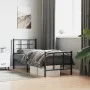 Bettgestell mit Kopfteil und Fußteil aus schwarzem Metall 80x200 cm von , Betten und Lattenroste - Ref: Foro24-355570, Preis:...