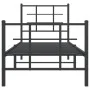 Bettgestell mit Kopfteil und Fußteil aus schwarzem Metall 80x200 cm von , Betten und Lattenroste - Ref: Foro24-355570, Preis:...