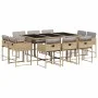 Set comedor de jardín 11 pzas con cojines ratán sintético beige de , Conjuntos de jardín - Ref: Foro24-3211392, Precio: 624,1...