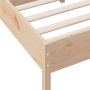 Bed frame with solid pine wood headboard 135x190 cm by , Beds and slatted bases - Ref: Foro24-842770, Price: 109,24 €, Discou...