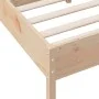 Bed frame with solid pine wood headboard 135x190 cm by , Beds and slatted bases - Ref: Foro24-842770, Price: 108,16 €, Discou...