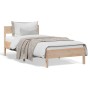 Estructura de cama con cabecero madera maciza pino 100x200 cm de , Camas y somieres - Ref: Foro24-842758, Precio: 110,92 €, D...