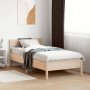 Estructura de cama con cabecero madera maciza pino 100x200 cm de , Camas y somieres - Ref: Foro24-842758, Precio: 110,92 €, D...