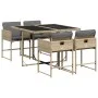 Set comedor de jardín 5 pzas con cojines ratán sintético beige de , Conjuntos de jardín - Ref: Foro24-3211260, Precio: 306,76...