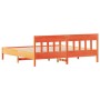 Estructura cama con cabecero madera pino marrón cera 180x200 cm de , Camas y somieres - Ref: Foro24-3216205, Precio: 209,00 €