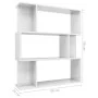 Glänzend weißes Regal/Raumteiler 80x24x96 cm von vidaXL, Bücherregale und Regale - Ref: Foro24-800087, Preis: 56,76 €, Rabatt: %