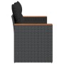 2-seater garden sofa with black synthetic rattan cushions by , Outdoor sofas - Ref: Foro24-365993, Price: 183,25 €, Discount: %