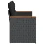 2-seater garden sofa with black synthetic rattan cushions by , Outdoor sofas - Ref: Foro24-365993, Price: 172,38 €, Discount: %