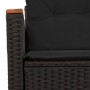 2-seater garden sofa with black synthetic rattan cushions by , Outdoor sofas - Ref: Foro24-365993, Price: 183,25 €, Discount: %