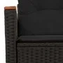 2-seater garden sofa with black synthetic rattan cushions by , Outdoor sofas - Ref: Foro24-365993, Price: 172,38 €, Discount: %