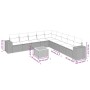 10-piece garden sofa set with gray synthetic rattan cushions by , Garden sets - Ref: Foro24-3225493, Price: 586,16 €, Discoun...