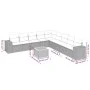 10-piece garden sofa set with gray synthetic rattan cushions by , Garden sets - Ref: Foro24-3225493, Price: 583,49 €, Discoun...