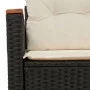 2-seater garden sofa with black synthetic rattan cushions by , Outdoor sofas - Ref: Foro24-366008, Price: 140,26 €, Discount: %