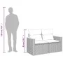 2-seater garden sofa with black synthetic rattan cushions by , Outdoor sofas - Ref: Foro24-366008, Price: 140,26 €, Discount: %
