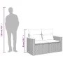 2-seater garden sofa with black synthetic rattan cushions by , Outdoor sofas - Ref: Foro24-366020, Price: 145,32 €, Discount: %