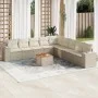 Juego de sofás jardín con cojines beige 10 pzas ratán sintético de , Conjuntos de jardín - Ref: Foro24-3225491, Precio: 669,5...