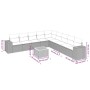 Garden sofa set with beige cushions 10 pieces synthetic rattan by , Garden sets - Ref: Foro24-3225491, Price: 628,85 €, Disco...