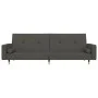 2-seater sofa bed with two dark gray velvet pillows by , Sofas - Ref: Foro24-375750, Price: 286,09 €, Discount: %