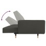 2-Sitzer-Schlafsofa mit zwei dunkelgrauen Samtkissen von , Sofas - Ref: Foro24-375750, Preis: 291,16 €, Rabatt: %