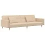Sofá cama de 2 plazas con dos almohadas tela color crema de , Sofás - Ref: Foro24-375802, Precio: 290,32 €, Descuento: %