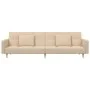 Sofá cama de 2 plazas con dos almohadas tela color crema de , Sofás - Ref: Foro24-375802, Precio: 290,32 €, Descuento: %