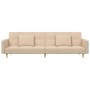 Sofá cama de 2 plazas con dos almohadas tela color crema de , Sofás - Ref: Foro24-375802, Precio: 294,18 €, Descuento: %