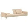 Sofá cama de 2 plazas con dos almohadas tela color crema de , Sofás - Ref: Foro24-375802, Precio: 290,32 €, Descuento: %