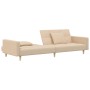 Sofá cama de 2 plazas con dos almohadas tela color crema de , Sofás - Ref: Foro24-375802, Precio: 294,18 €, Descuento: %