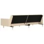 Sofá cama de 2 plazas con dos almohadas tela color crema de , Sofás - Ref: Foro24-375802, Precio: 290,32 €, Descuento: %